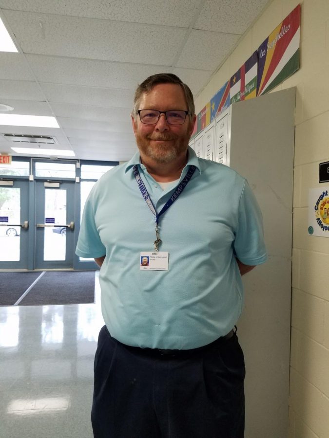 History teacher Phillip Strickland loves classic rock--and teaching