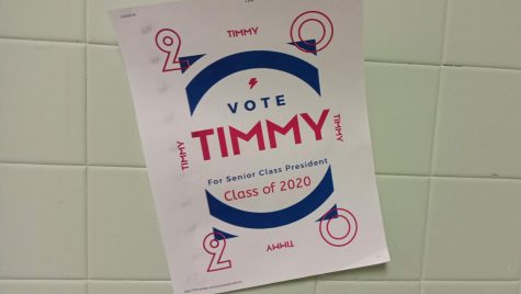 Timmy Dosss campaign slogan is “My eyesight might not be 20/20 but my vision for Class of 2020 is crystal clear.
