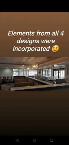 The finished product of the Brick House Diner after the students' designs.