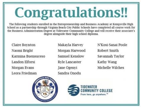 EBA Students Graduate with TCC Associates Degrees